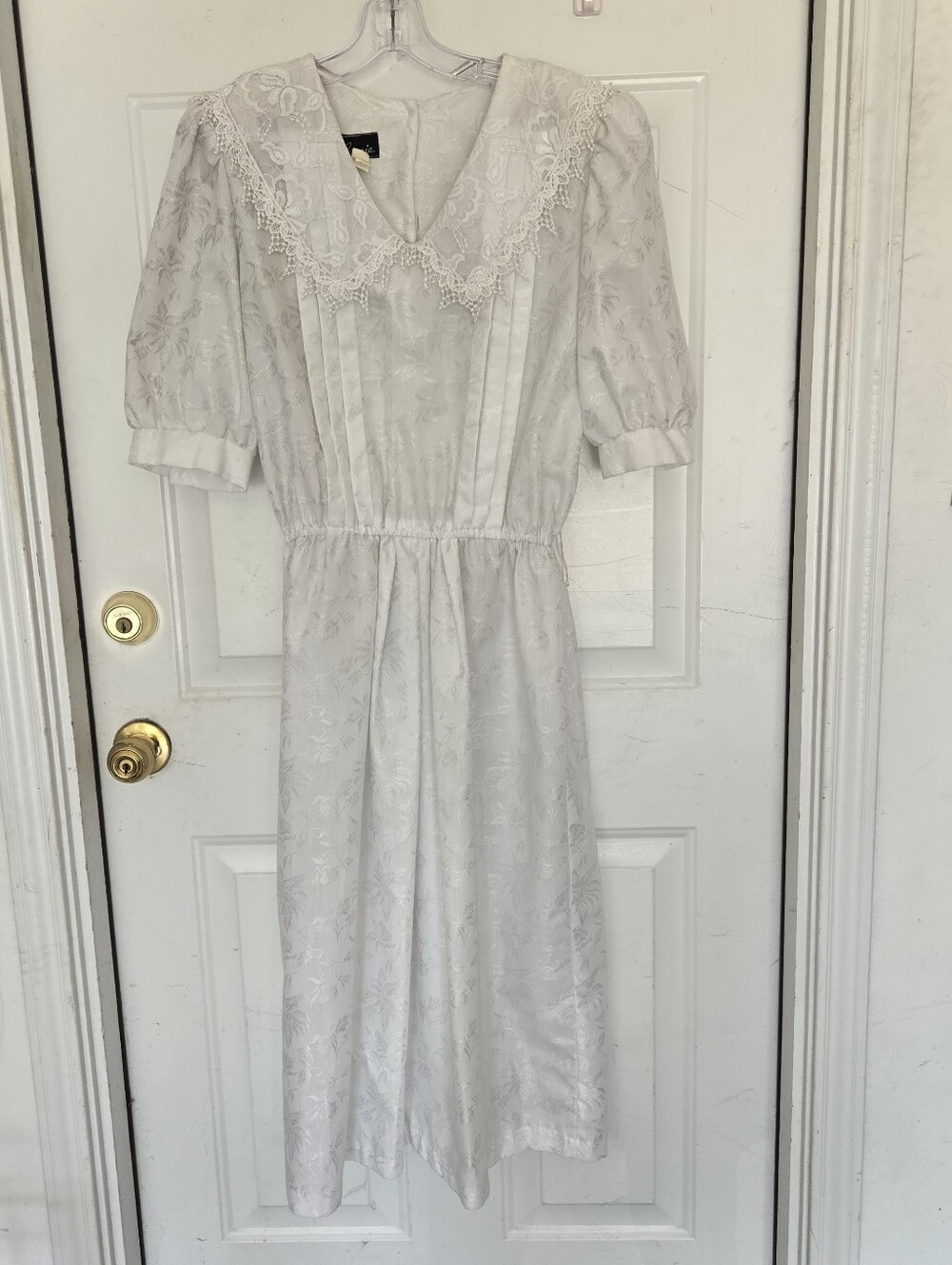 Vintage Jamie Y2K Cottage Core White Dress Size 12